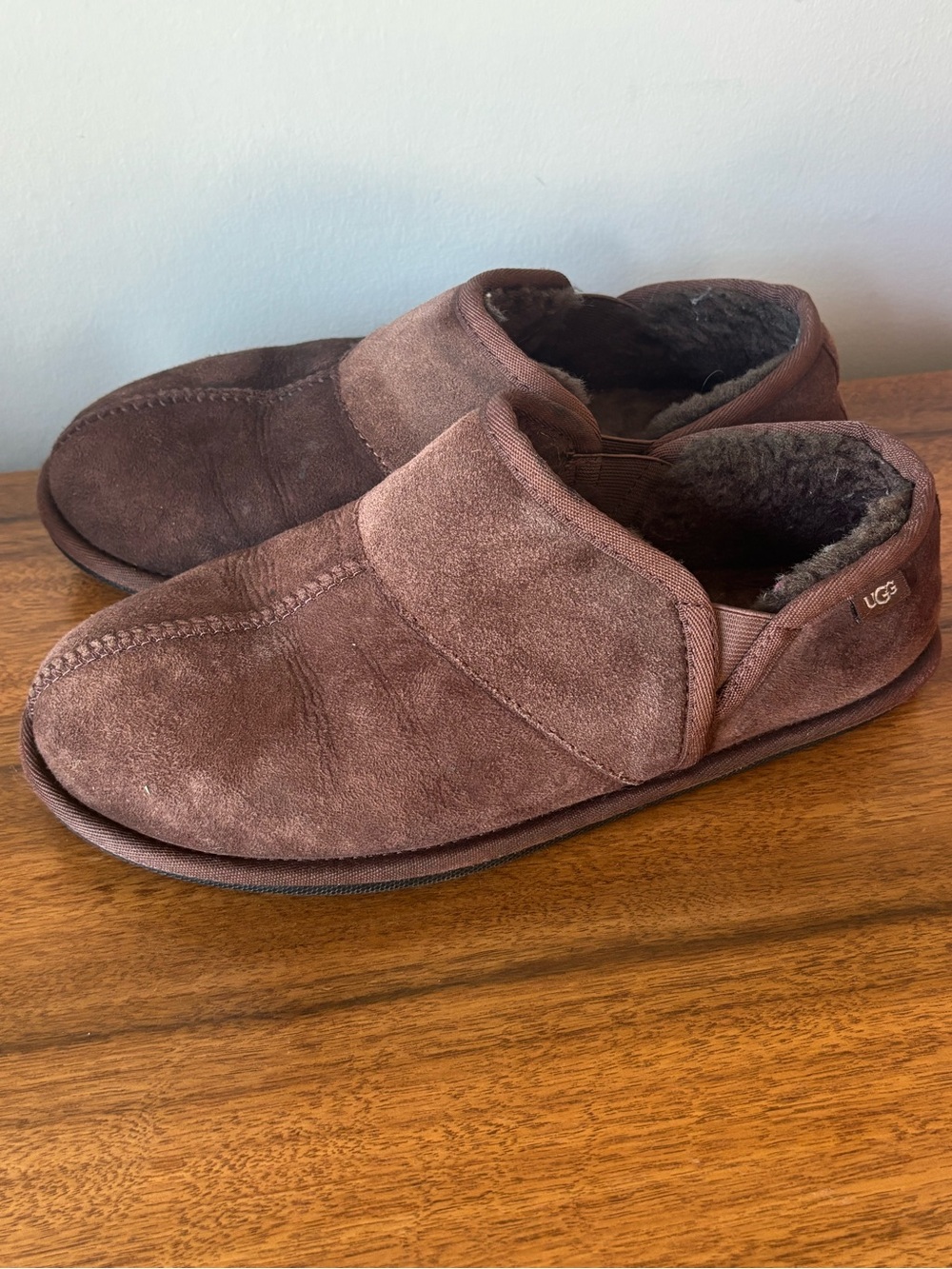 UGG Men's Scuff Romeo II Slipper Espresso Brown Suede Size 8